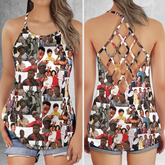 Criss Cross Tank Top - BKQ6XGXW -  - 1