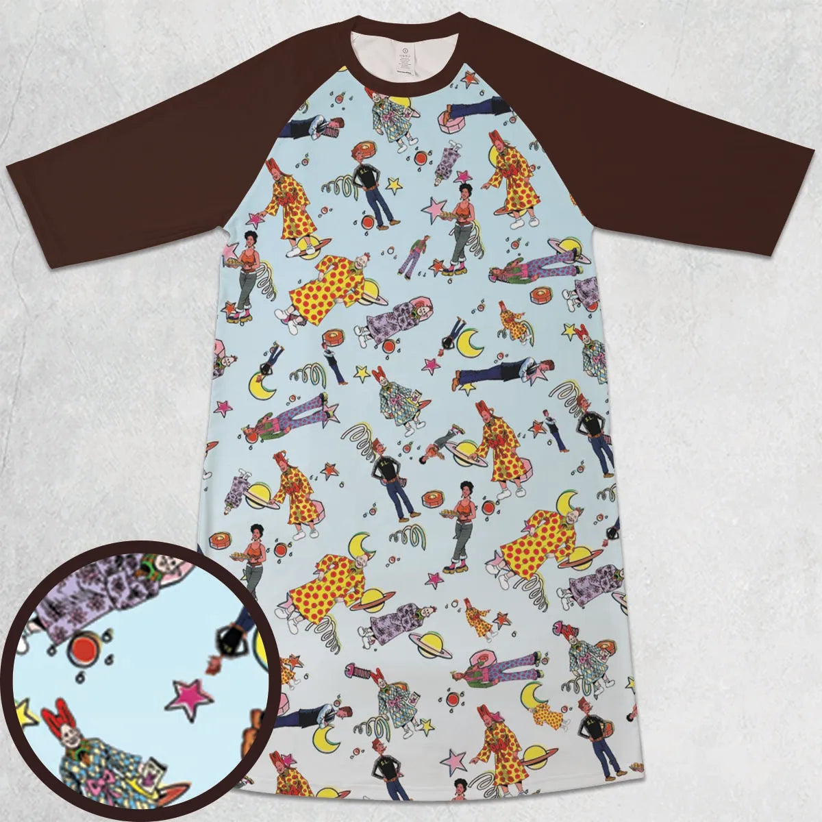 3/4 Sleeve Raglan Dress - 7SRJKLF3
