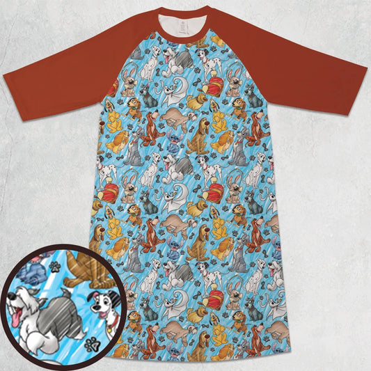 3/4 Sleeve Raglan Dress - 5ZKDXQDN