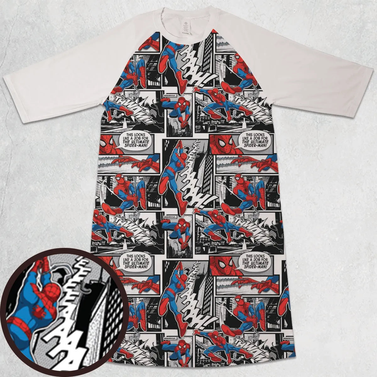 3/4 Sleeve Raglan Dress - MF3CZUGZ