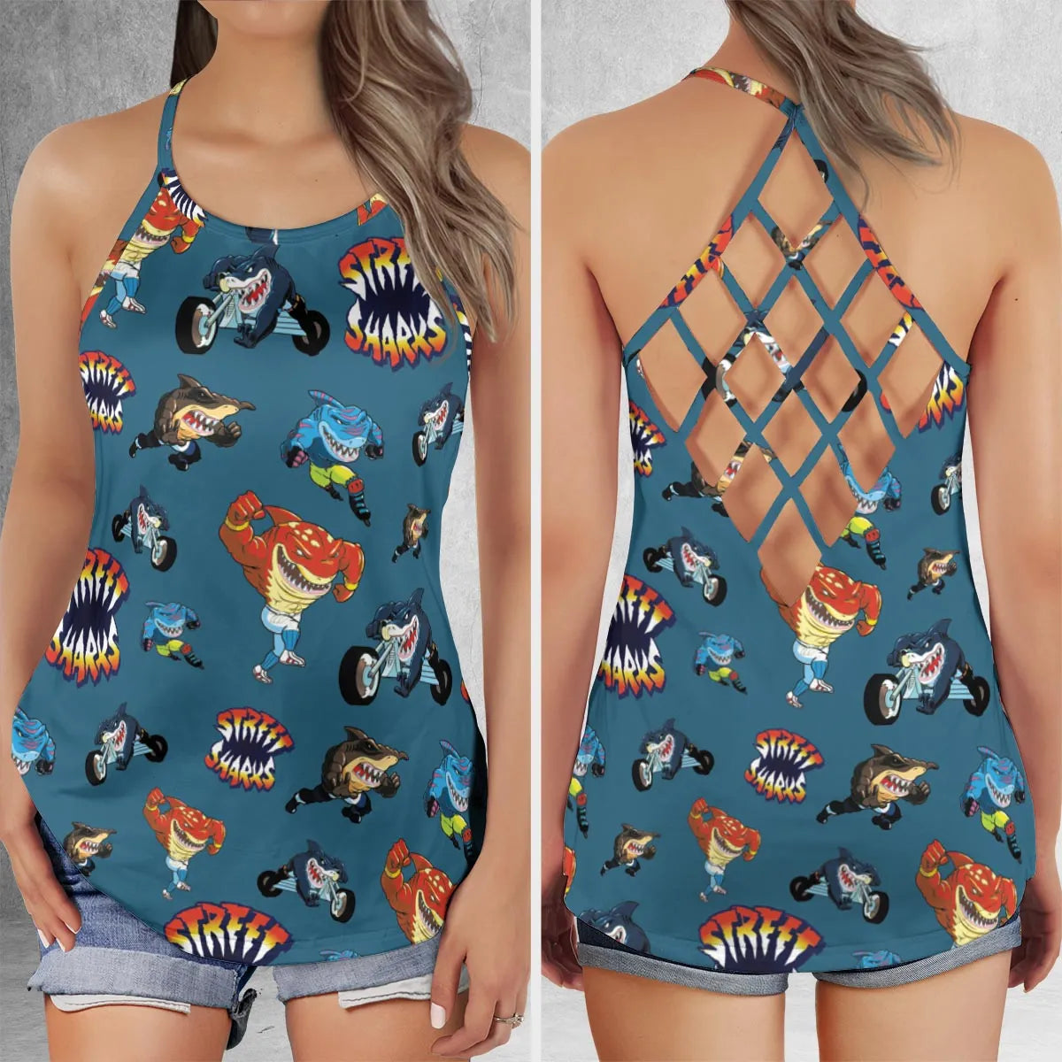 Criss Cross Tank Top - 3E4SJSUX