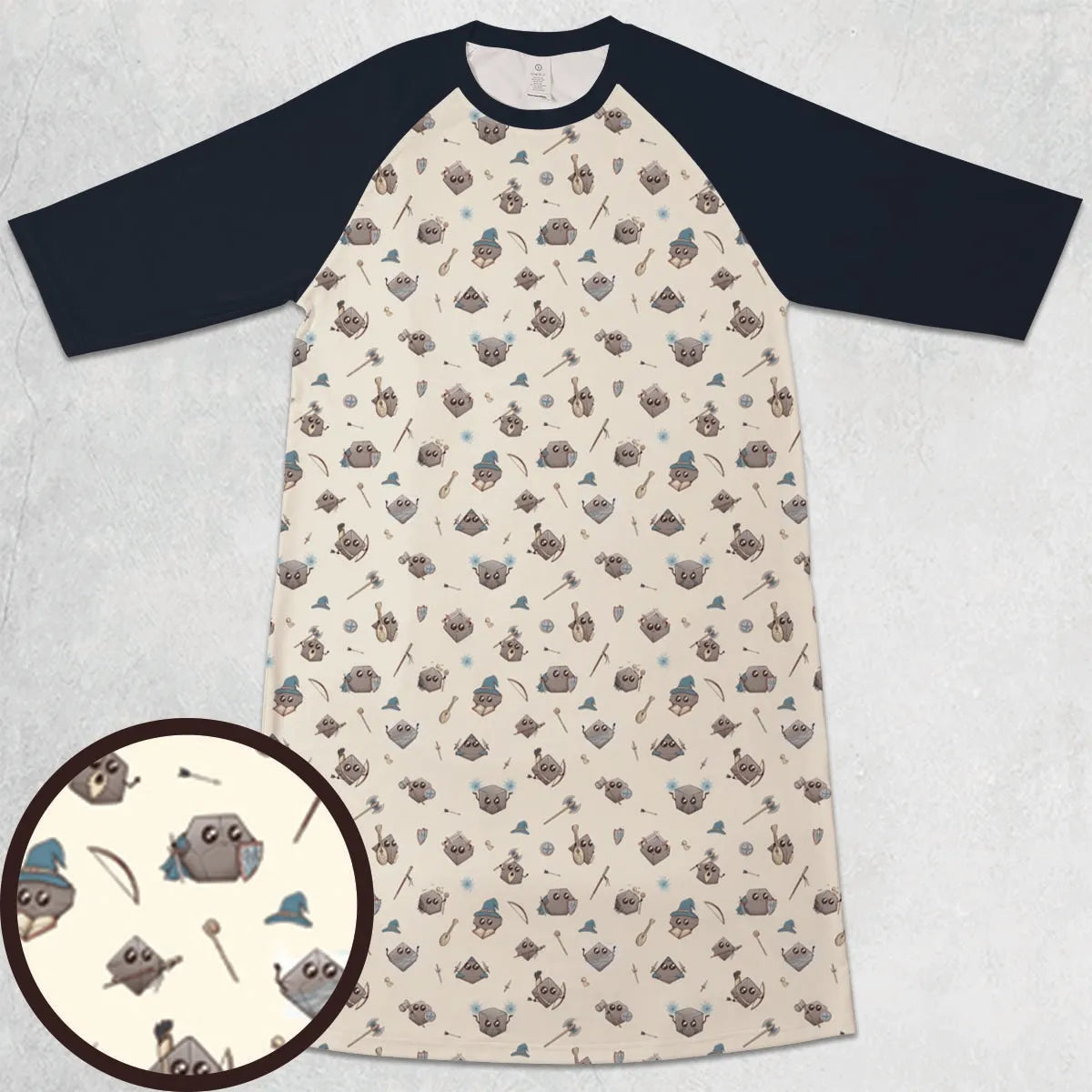 3/4 Sleeve Raglan Dress - Y5JC2YAN