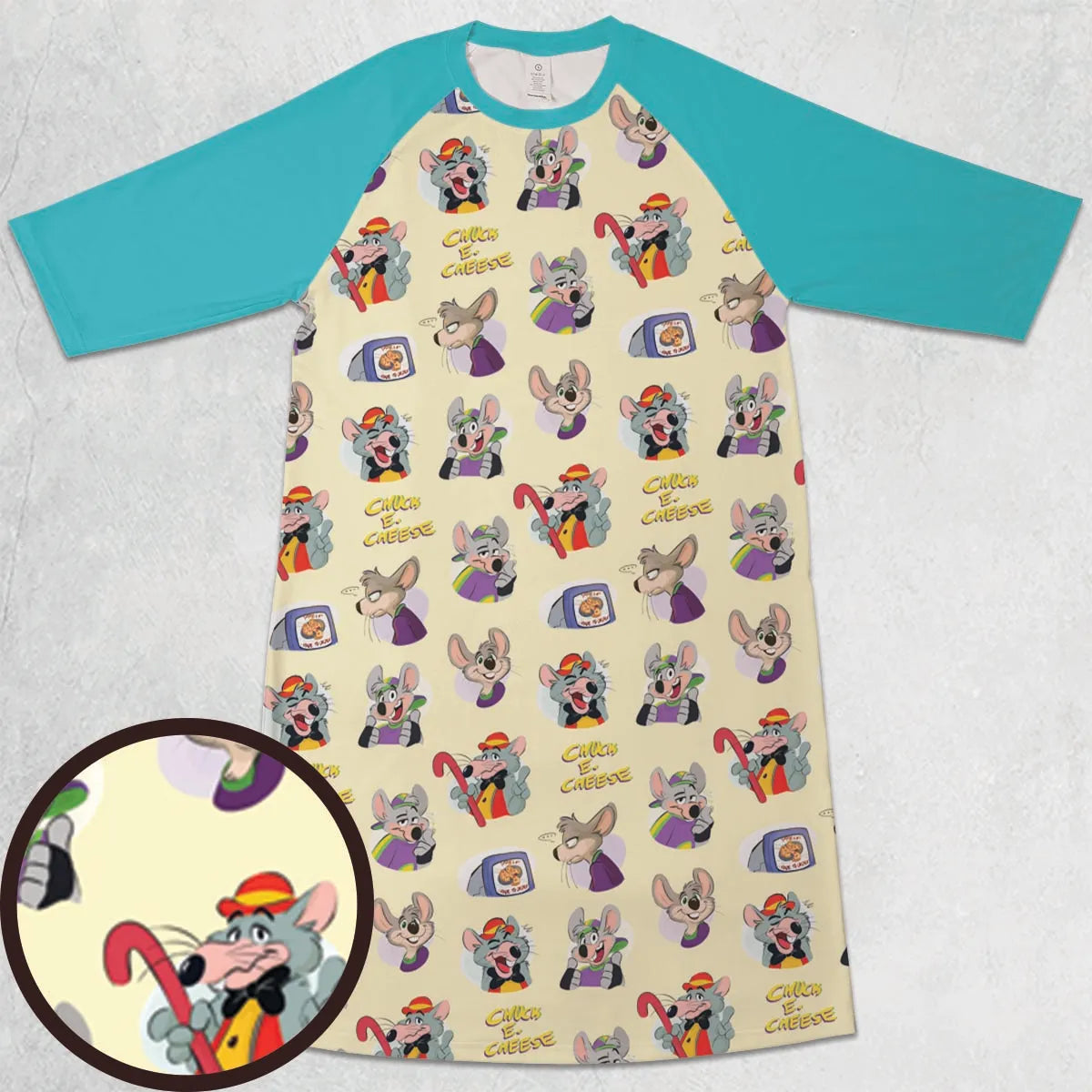 3/4 Sleeve Raglan Dress - N7LKEUWQ
