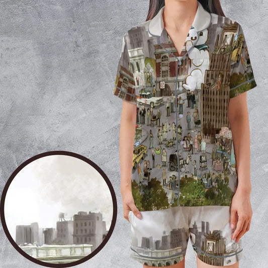Satin Short-Sleeve Pajamas Set - 4AK1C9RX
