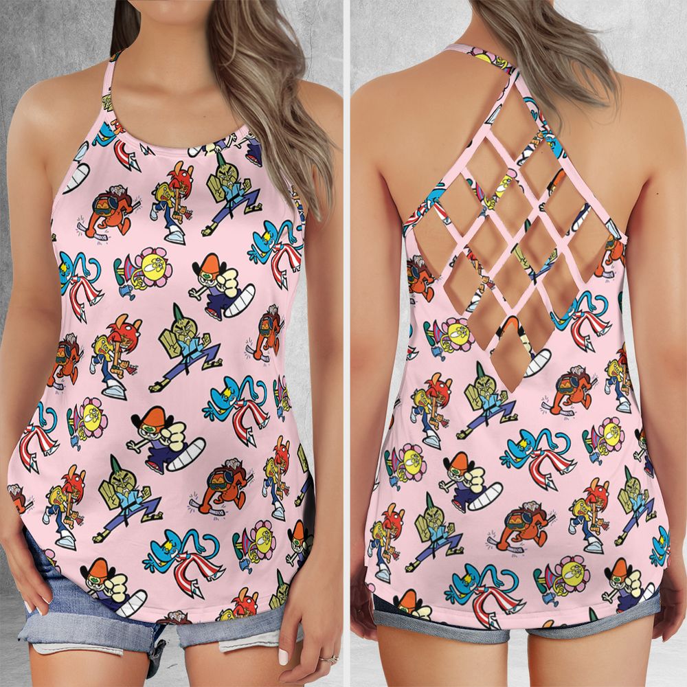 Criss Cross Tank Top - E66ACAZX -  - 1