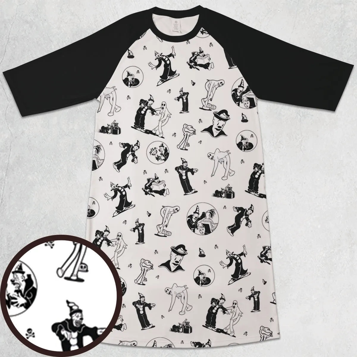 3/4 Sleeve Raglan Dress - QMEK88NA