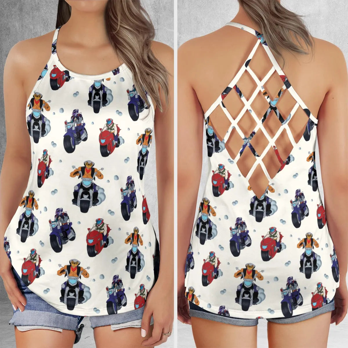 Criss Cross Tank Top - MQRX2S5B