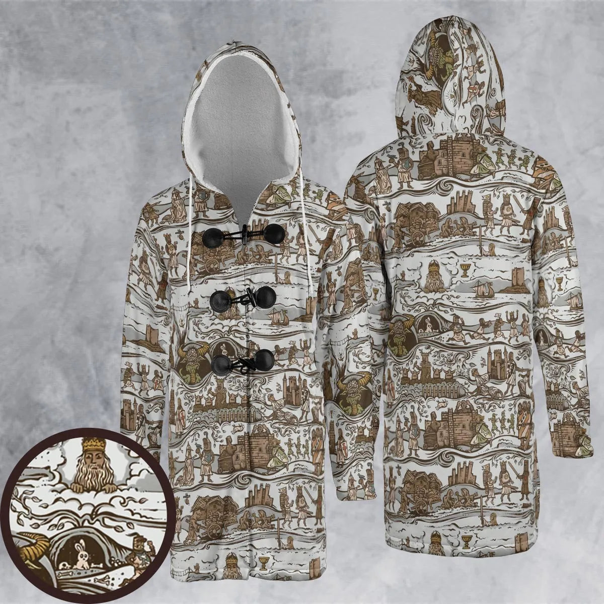 Hooded Cloak Coat - 6EMMD7DC