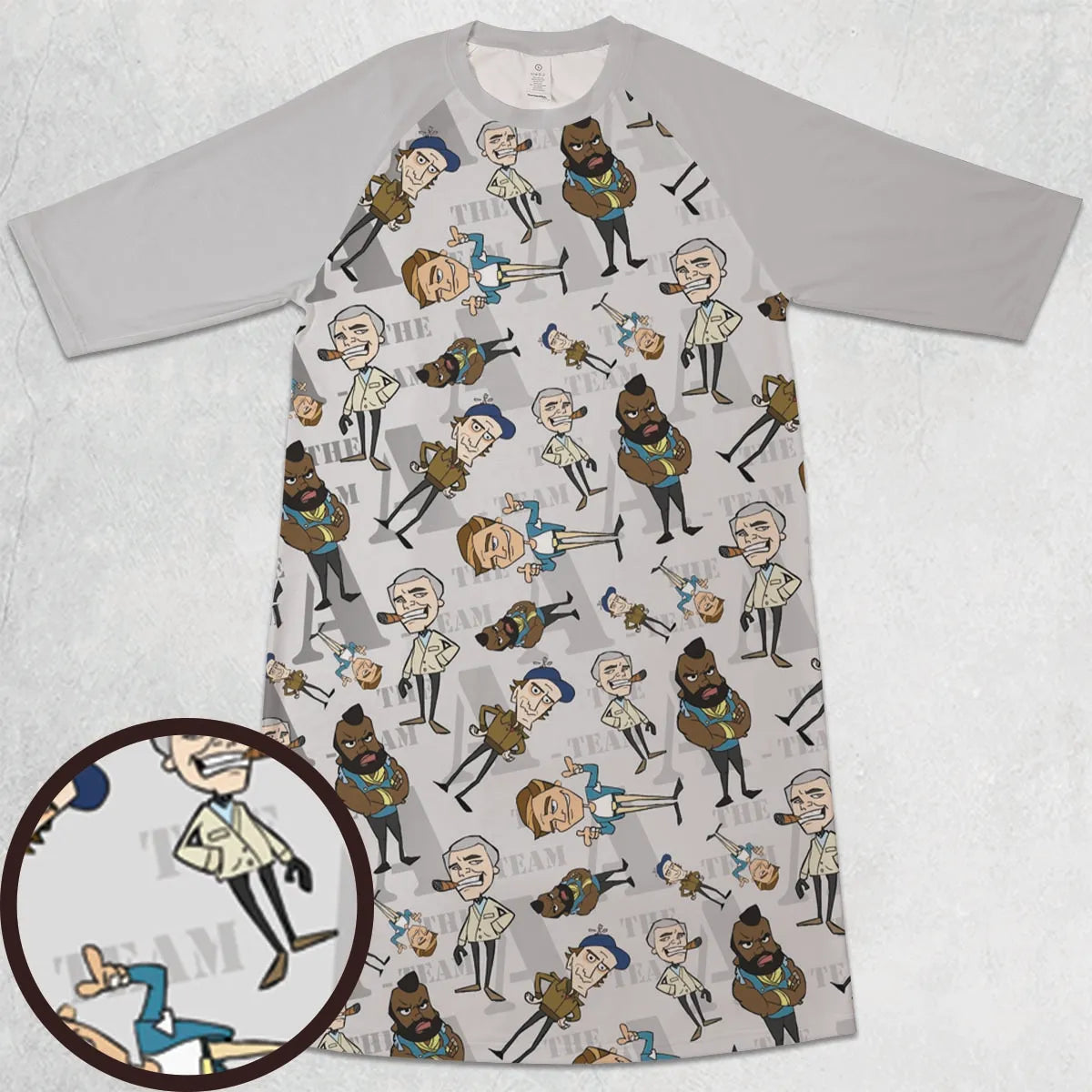 3/4 Sleeve Raglan Dress - LDUGBLPB
