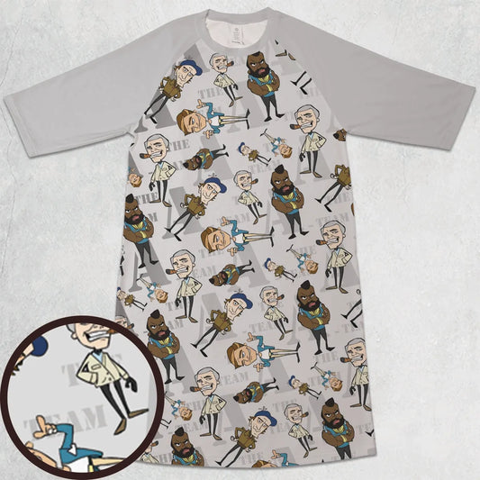 3/4 Sleeve Raglan Dress - LDUGBLPB