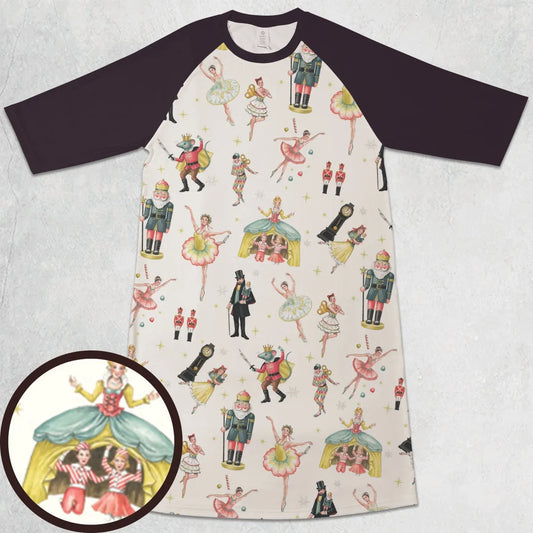 3/4 Sleeve Raglan Dress - S3QHYEUP