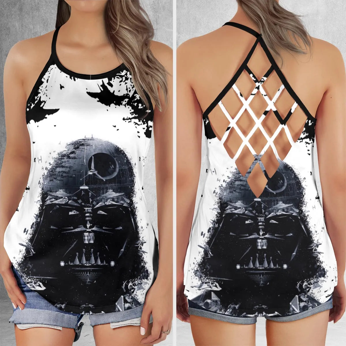 Criss Cross Tank Top - B5QMEFW5