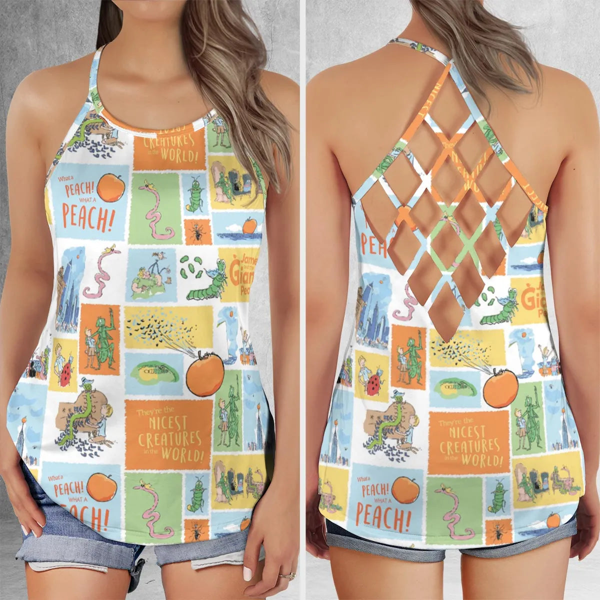 Criss Cross Tank Top - 98QDENHR