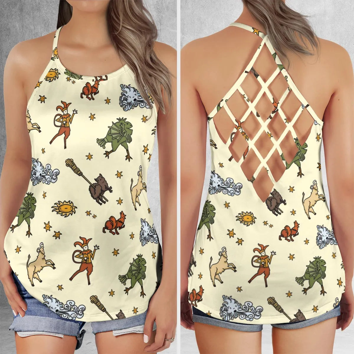 Criss Cross Tank Top - WWMQD5LA