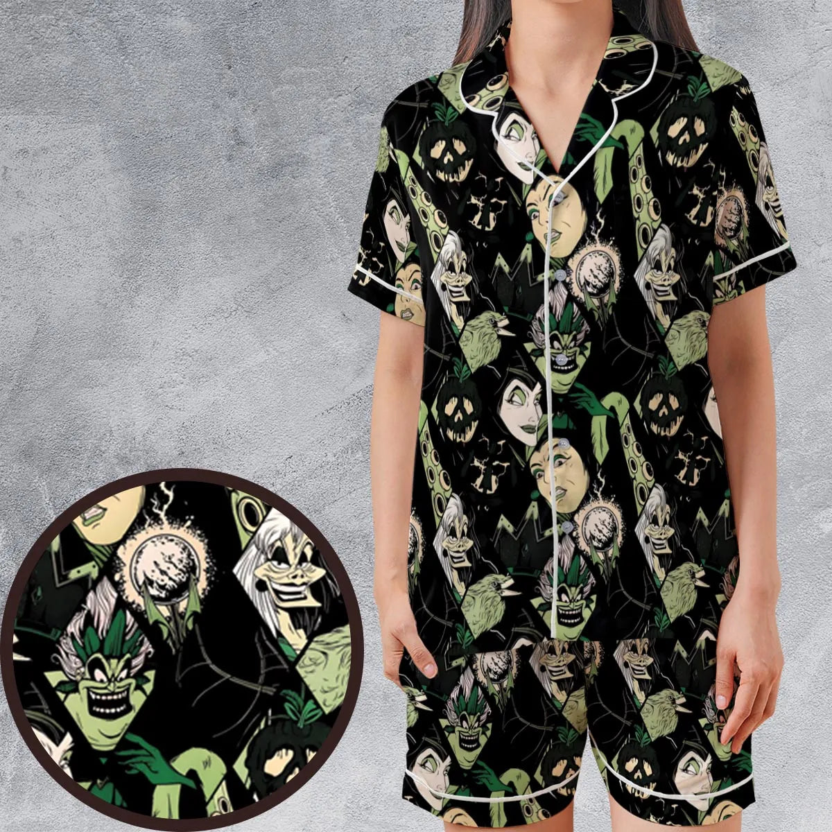 Satin Short-Sleeve Pajamas Set - H7JYL47L