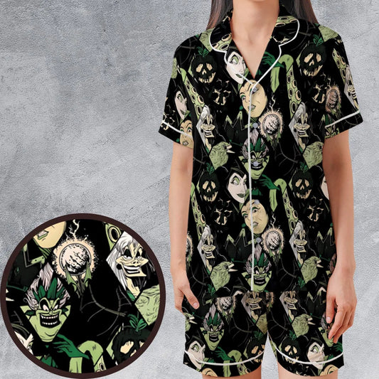 Satin Short-Sleeve Pajamas Set - H7JYL47L