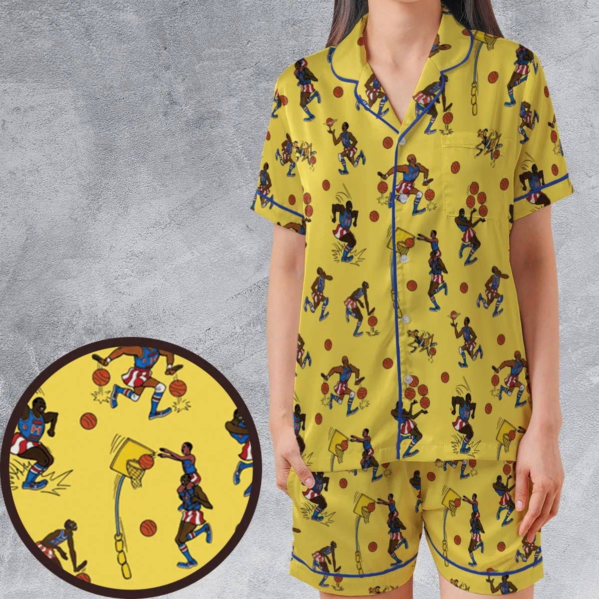 Satin Short-Sleeve Pajamas Set - 18UHE1AE