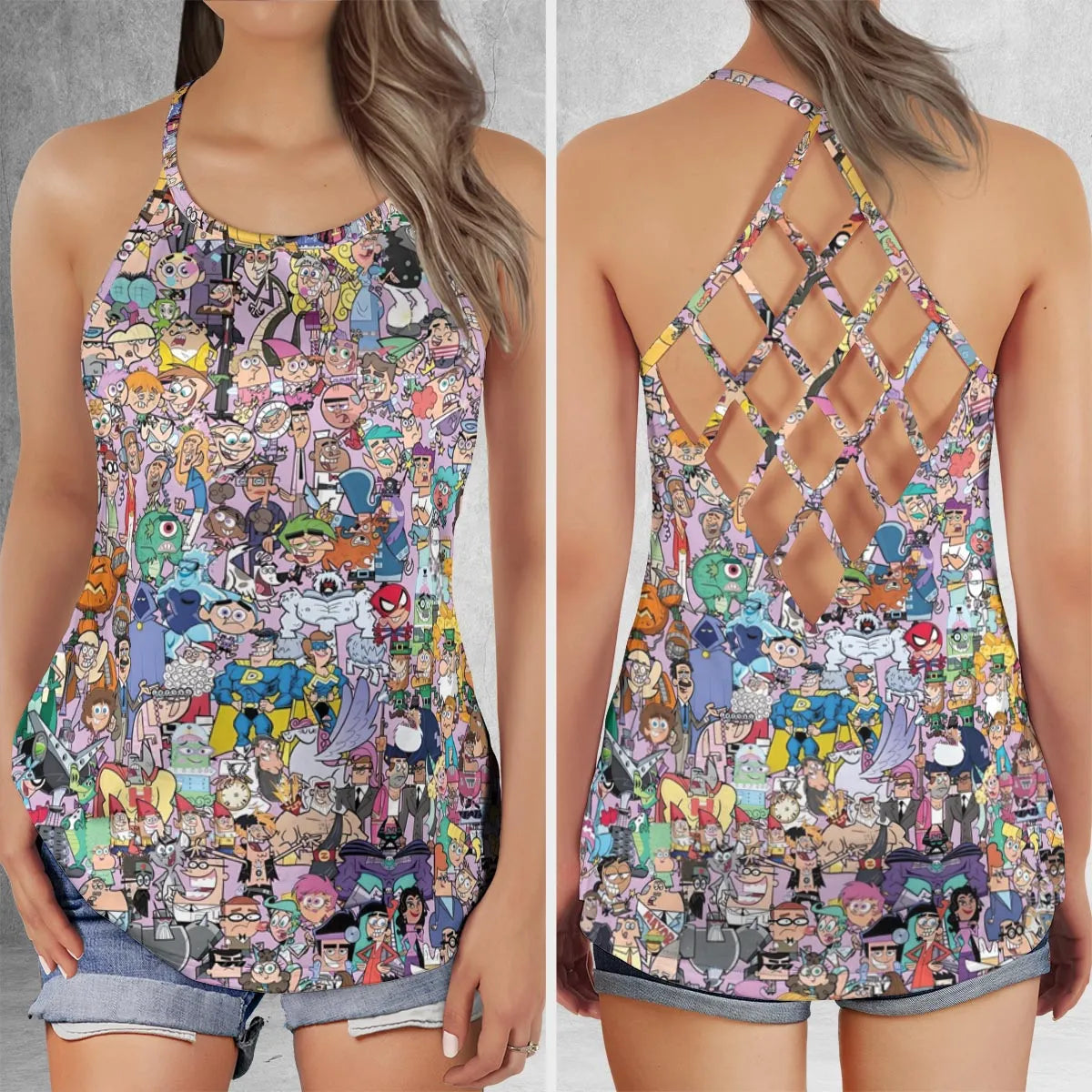 Criss Cross Tank Top - Y74MPSMH
