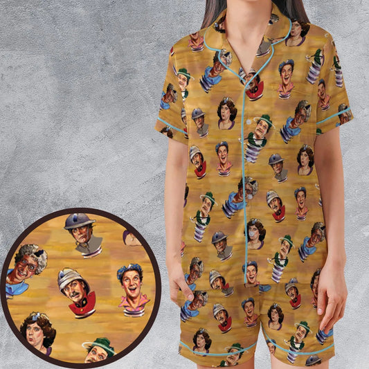 Satin Short-Sleeve Pajamas Set - Z2C8MSWU