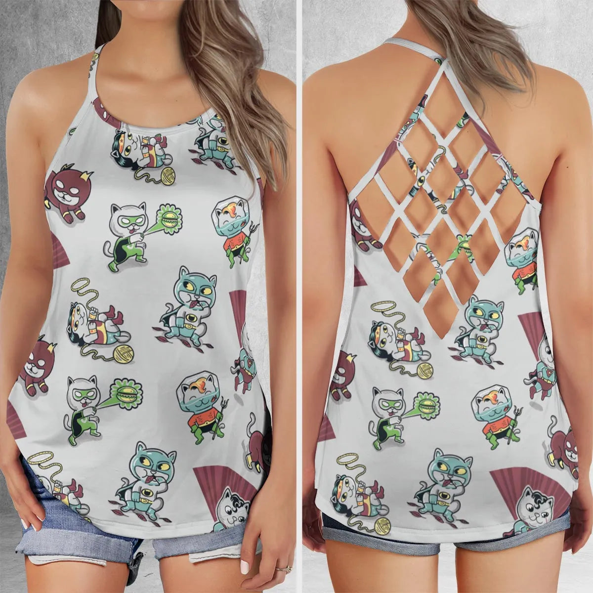 Criss Cross Tank Top - PCUPQQWT