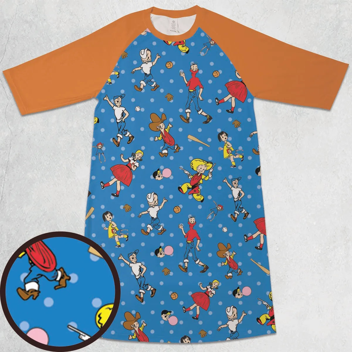 3/4 Sleeve Raglan Dress - XS629197
