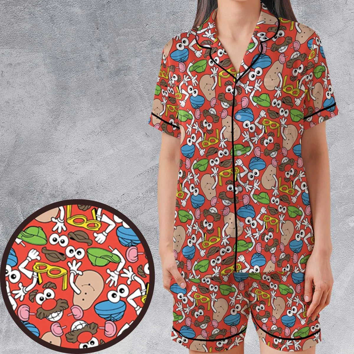 Satin Short-Sleeve Pajamas Set - 1LM9ZLYC