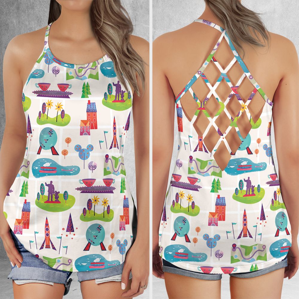 Criss Cross Tank Top - XHY3U3NS -  - 1