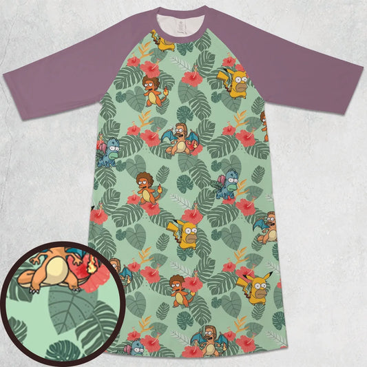 3/4 Sleeve Raglan Dress - 1F8UDFV7