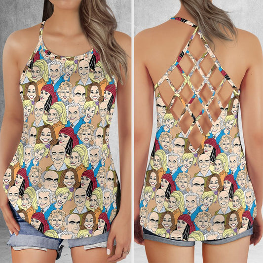 Criss Cross Tank Top - 9T3KZ7SP -  - 1