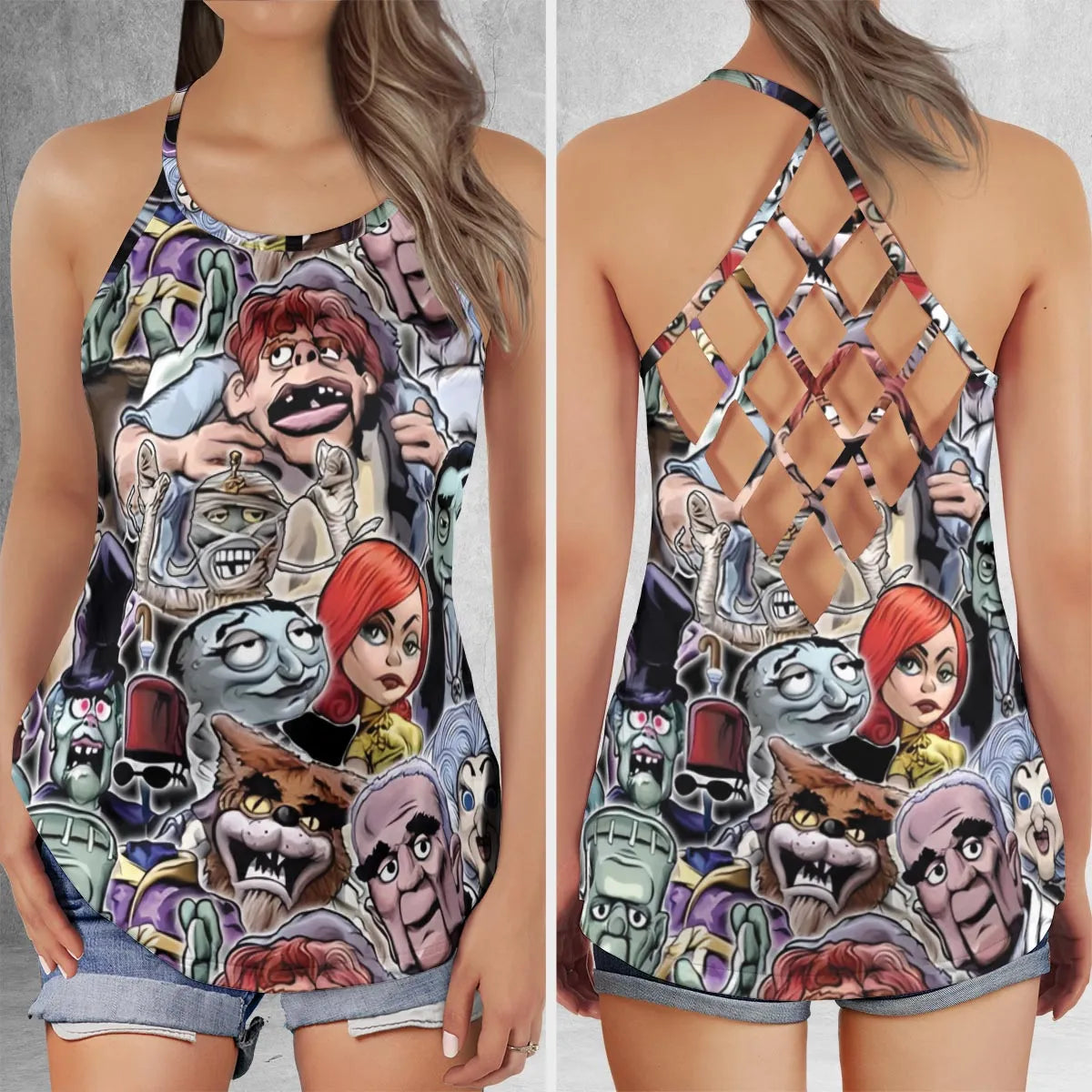 Criss Cross Tank Top - BL1RSALN