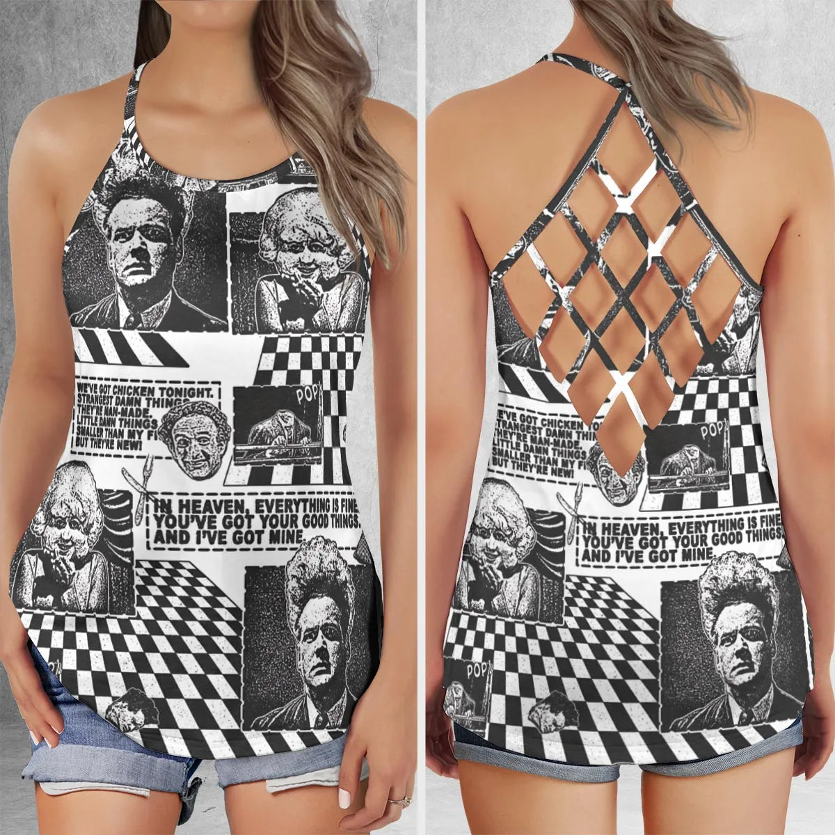 Criss Cross Tank Top - BQW2MVHU