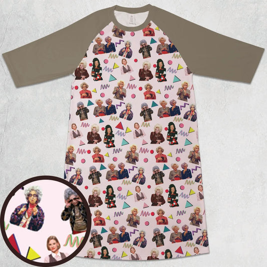 3/4 Sleeve Raglan Dress - WYZQ8ULK