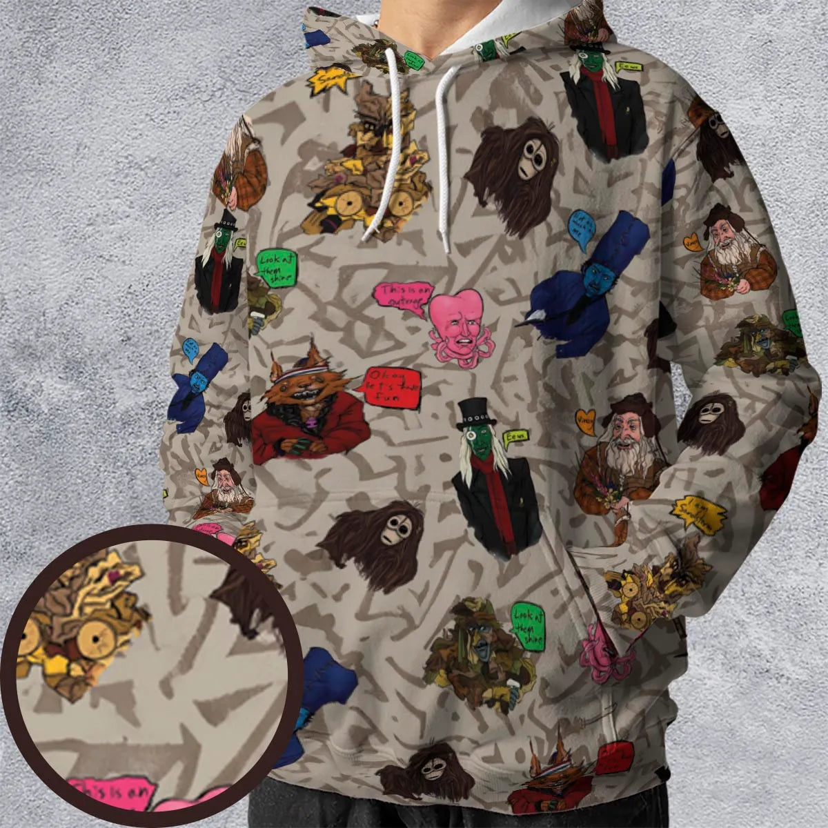 All-over Print Hoodie - QSHGR7ZH