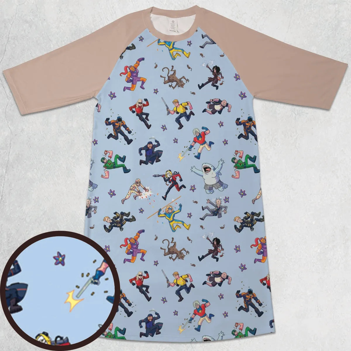 3/4 Sleeve Raglan Dress - YZW7WUVN