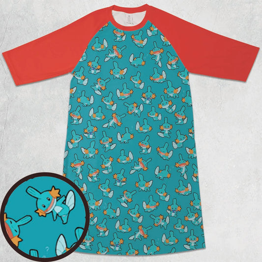 3/4 Sleeve Raglan Dress - 4NR3GMWG