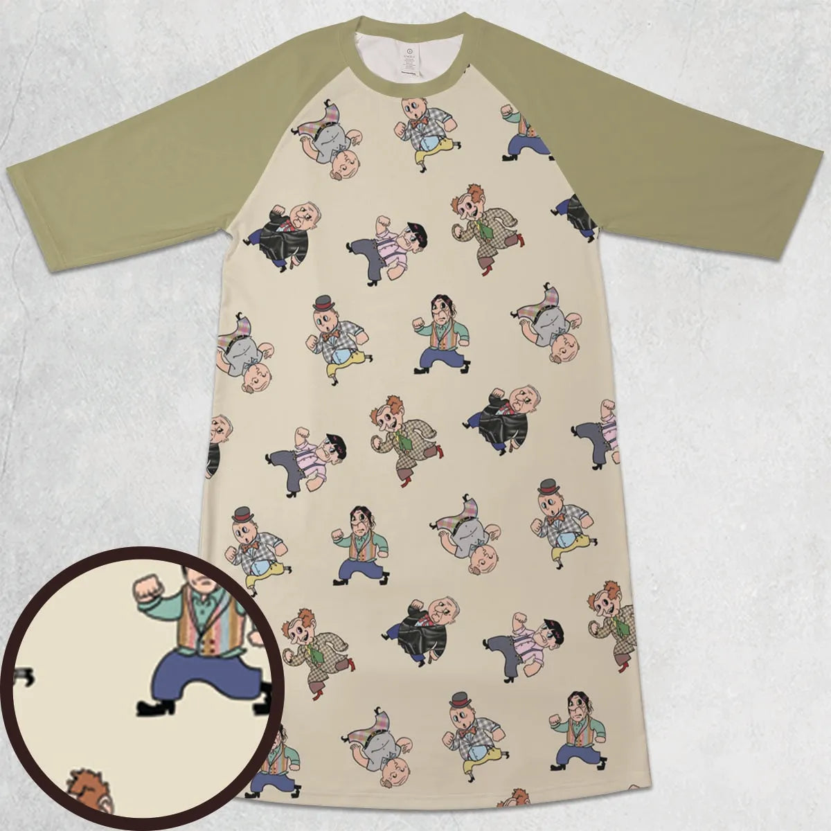 3/4 Sleeve Raglan Dress - Q2AG54XA