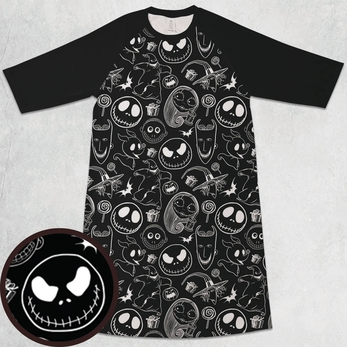 3/4 Sleeve Raglan Dress - Q7VMZB5X