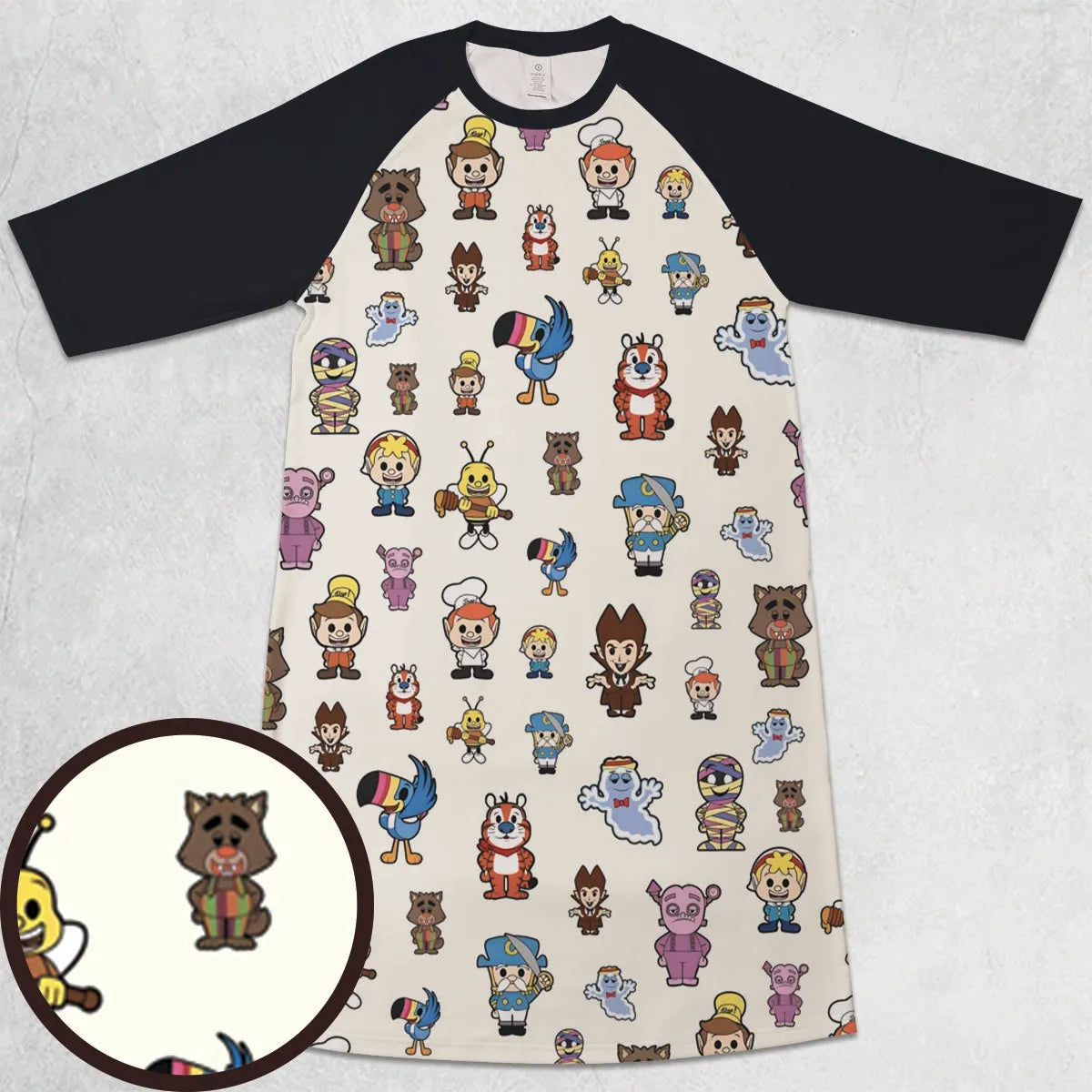 3/4 Sleeve Raglan Dress - D2LQ4TWG