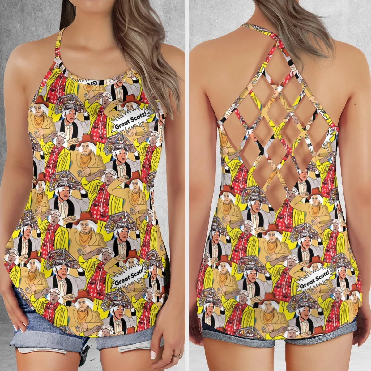 Criss Cross Tank Top - 657QJ7V8