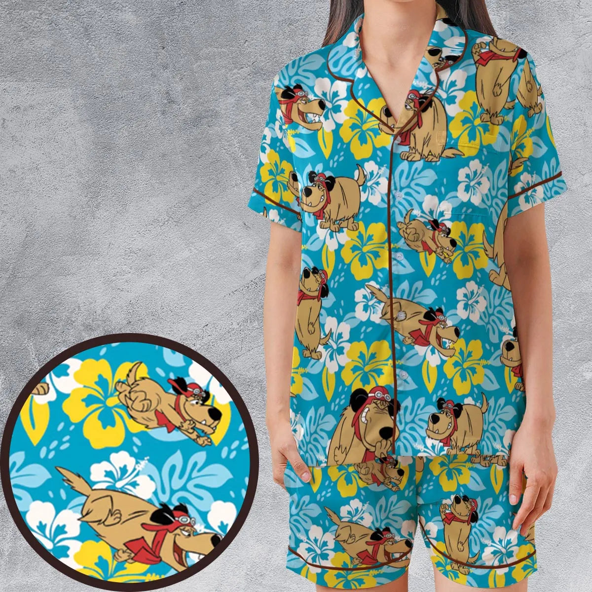 Satin Short-Sleeve Pajamas Set - VJZ6L5SP