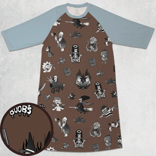 3/4 Sleeve Raglan Dress - X6Z79BCC