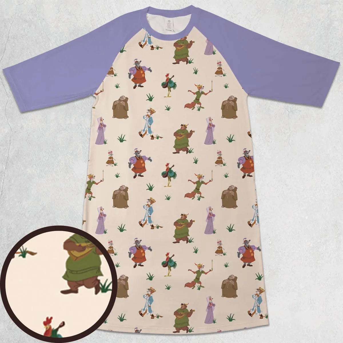 3/4 Sleeve Raglan Dress - MV2H1QTY
