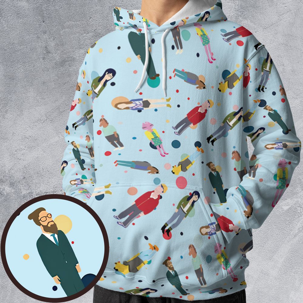All-over Print Hoodie - C7Z1GWLY -  - 1