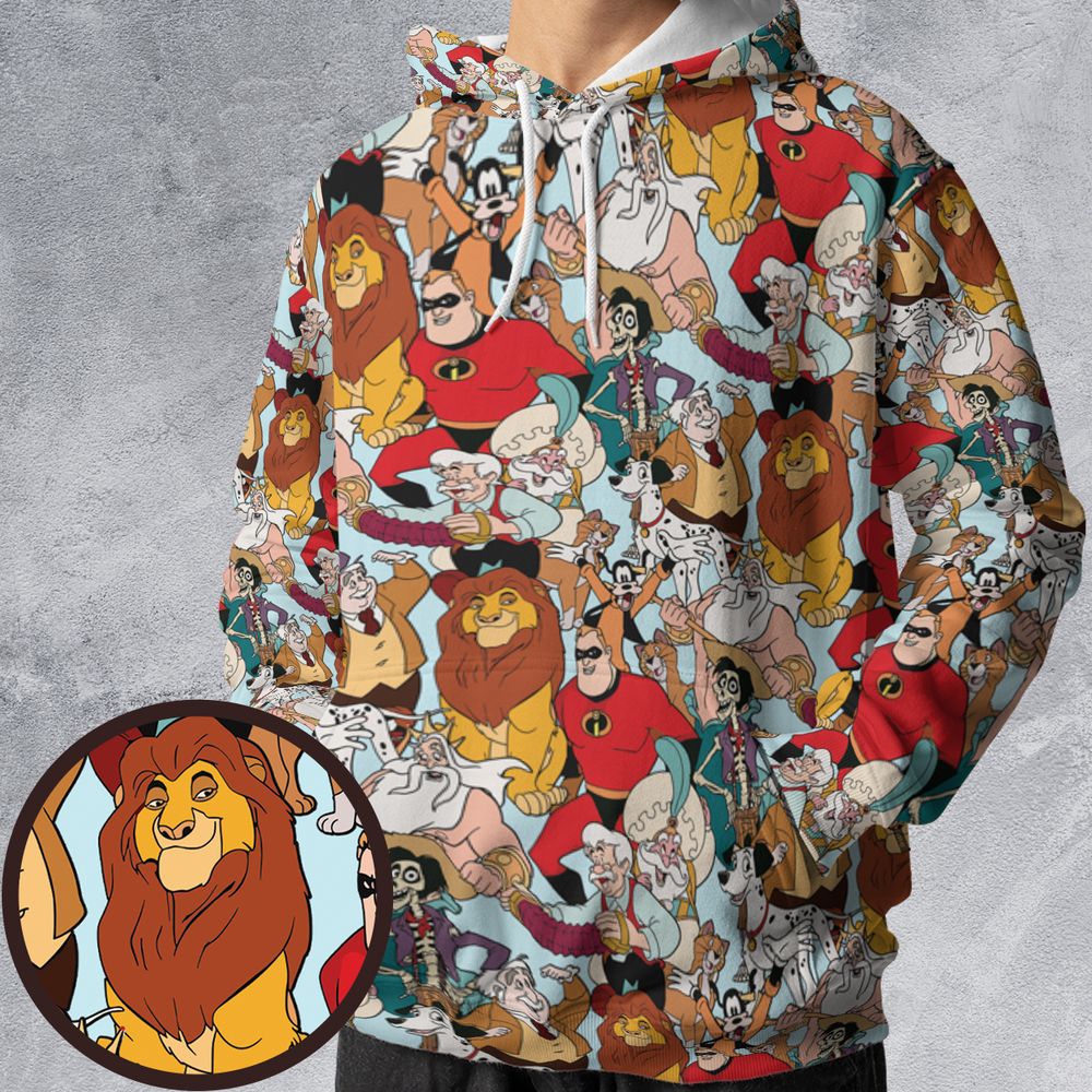 All-over Print Hoodie - QKTM1C5A -  - 1