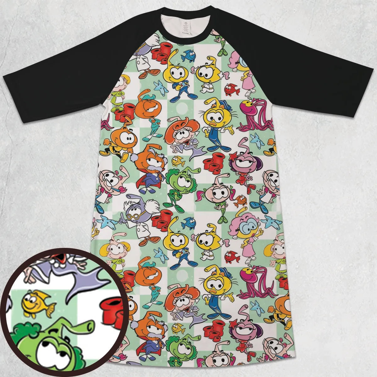 3/4 Sleeve Raglan Dress - PHWCZ9J1