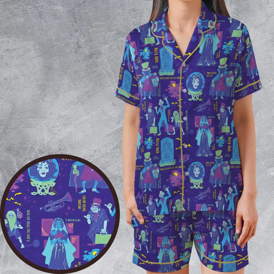 Satin Short-Sleeve Pajamas Set - P6ZCCVGW