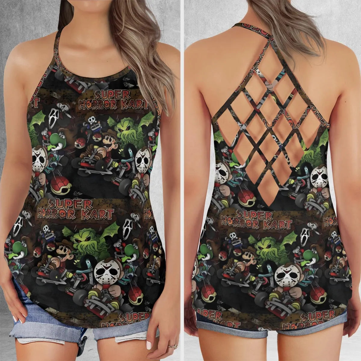 Criss Cross Tank Top - M6R7QNGB