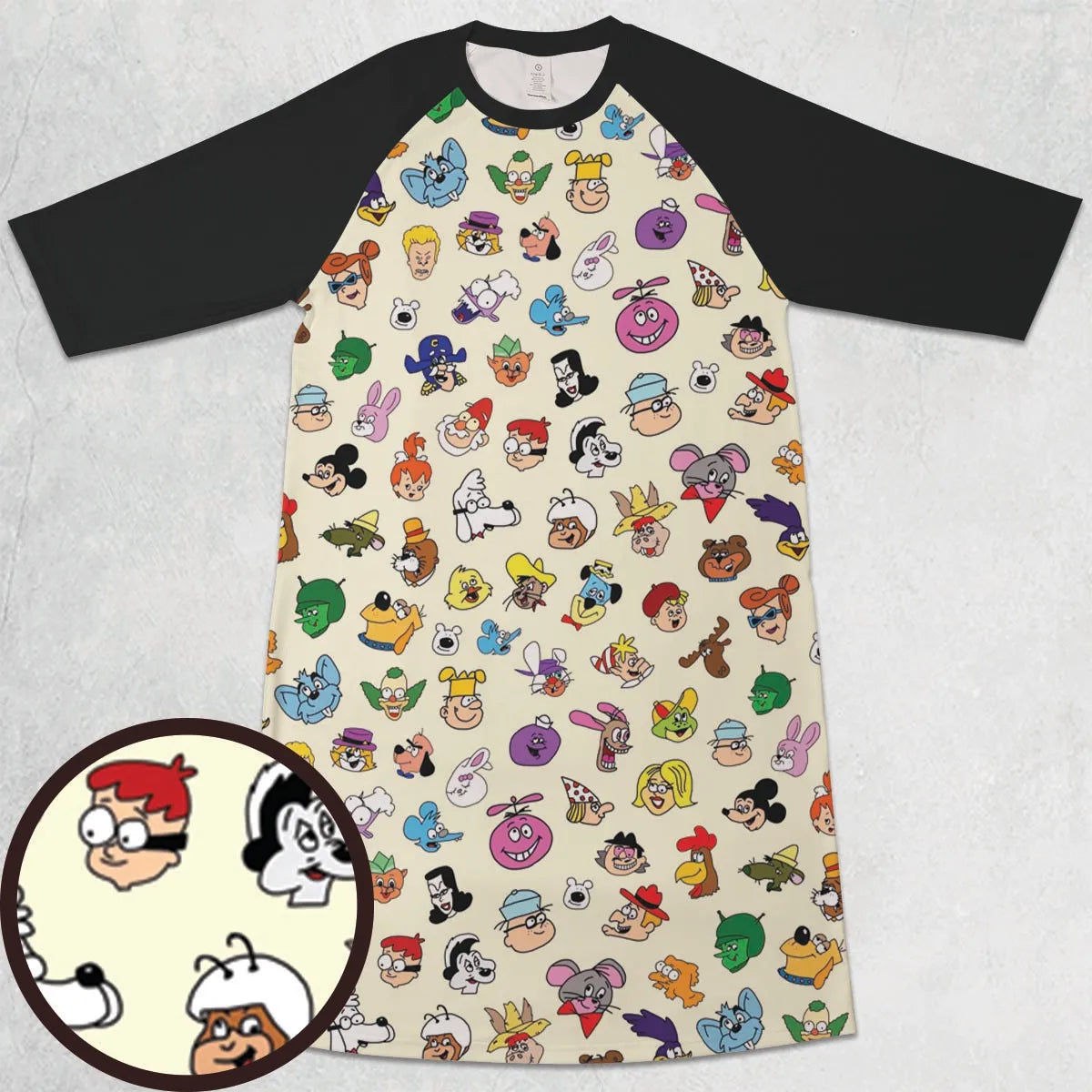 3/4 Sleeve Raglan Dress - AELUT1RL