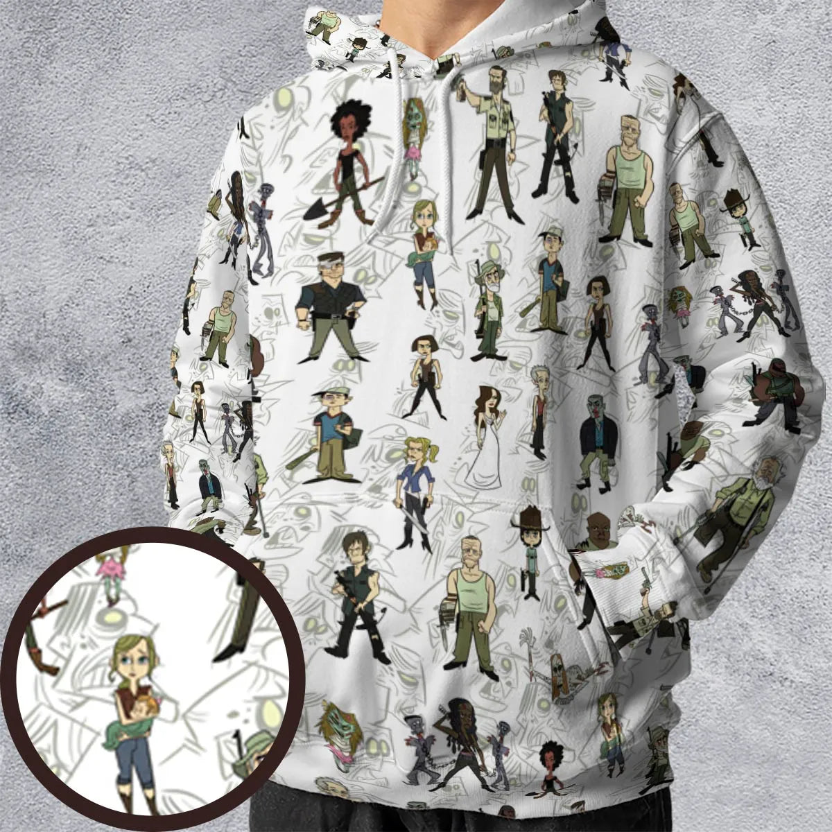 All-over Print Hoodie - VYA1V8BL