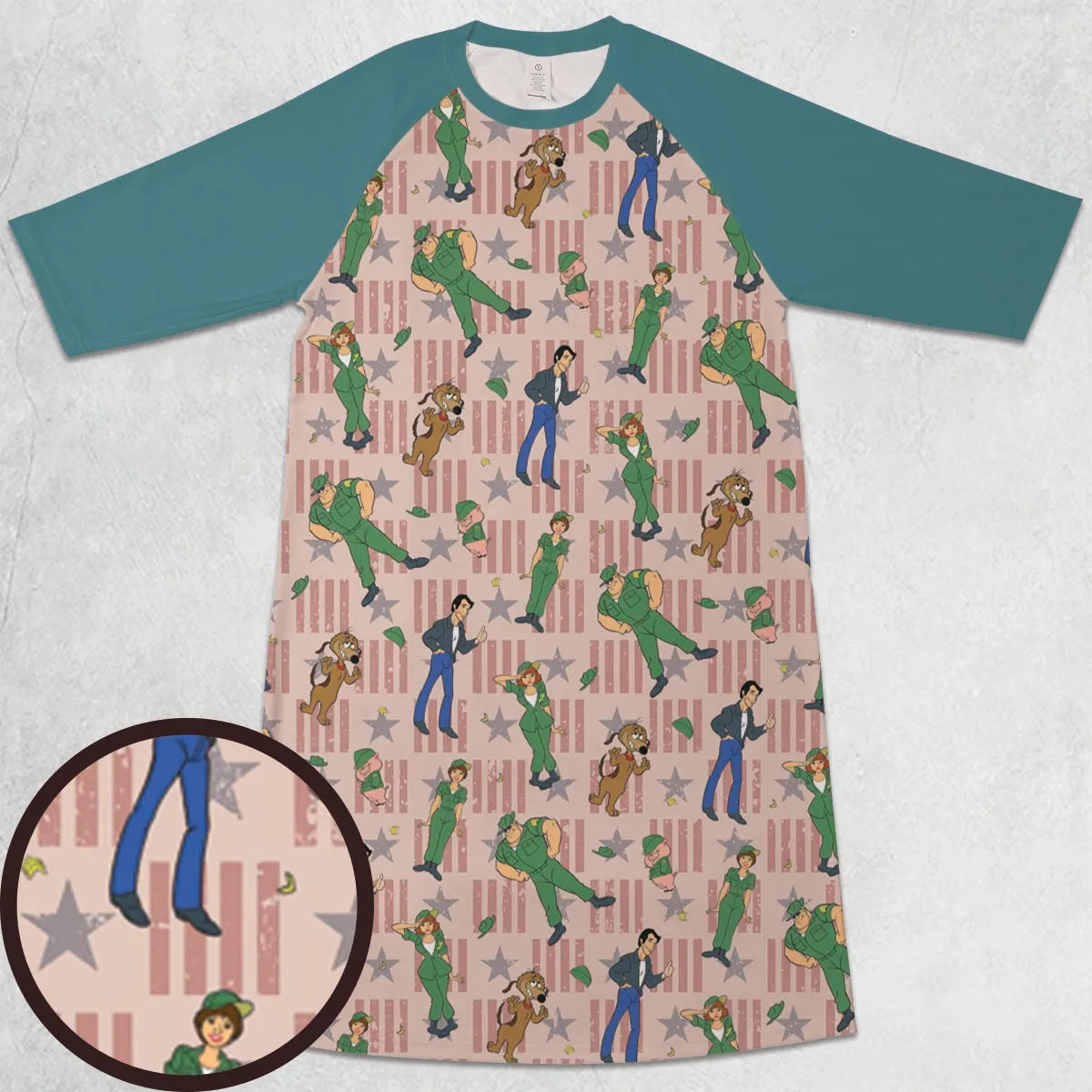 3/4 Sleeve Raglan Dress - 4NNAB1AN